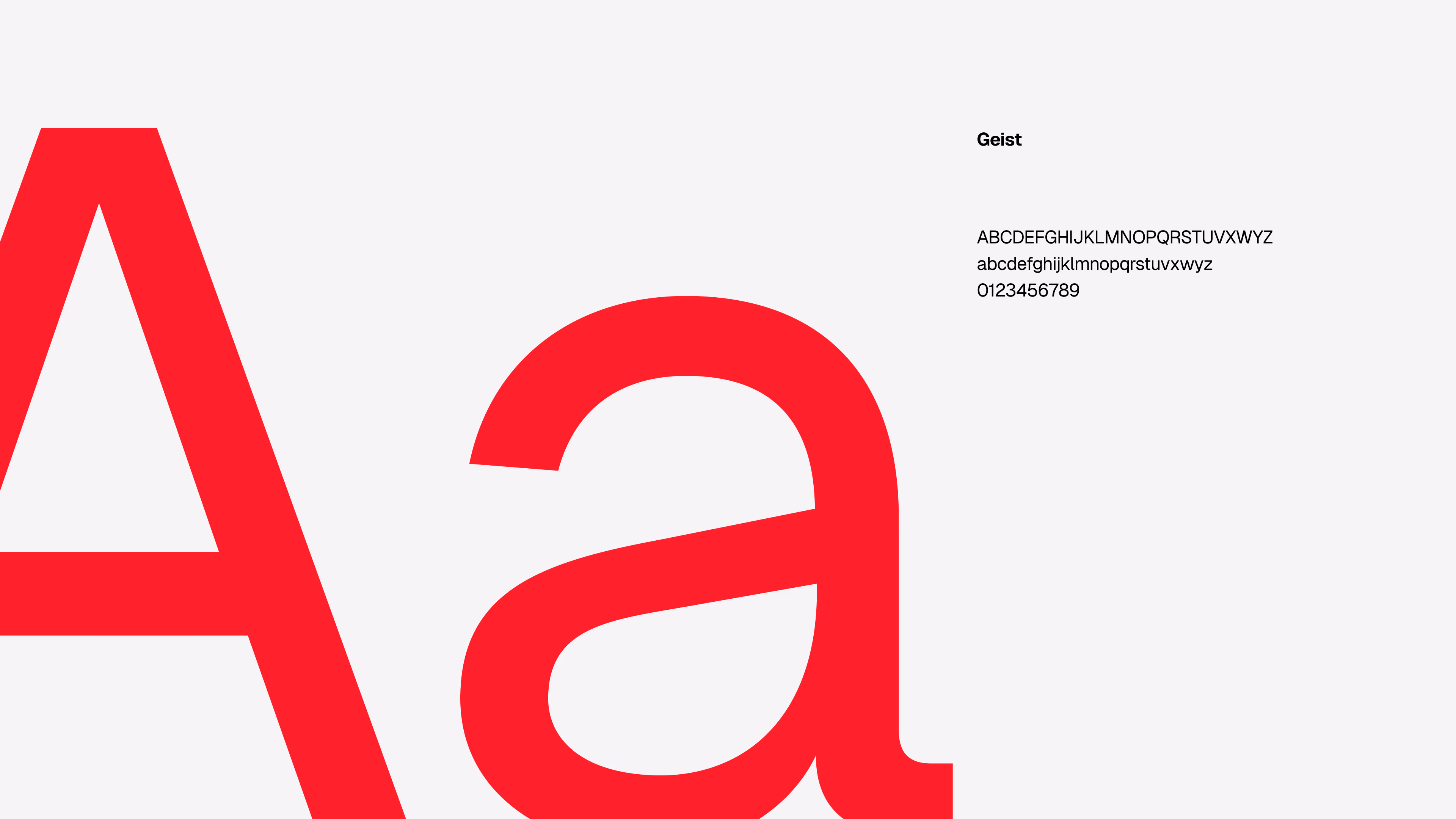 Aura — Brand typography with Geist typeface and full specimen